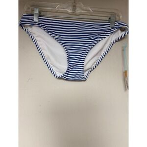 Kona Sol Blue White Striped Medium Coverage Hipster Bikini Bottom Mens Size M
